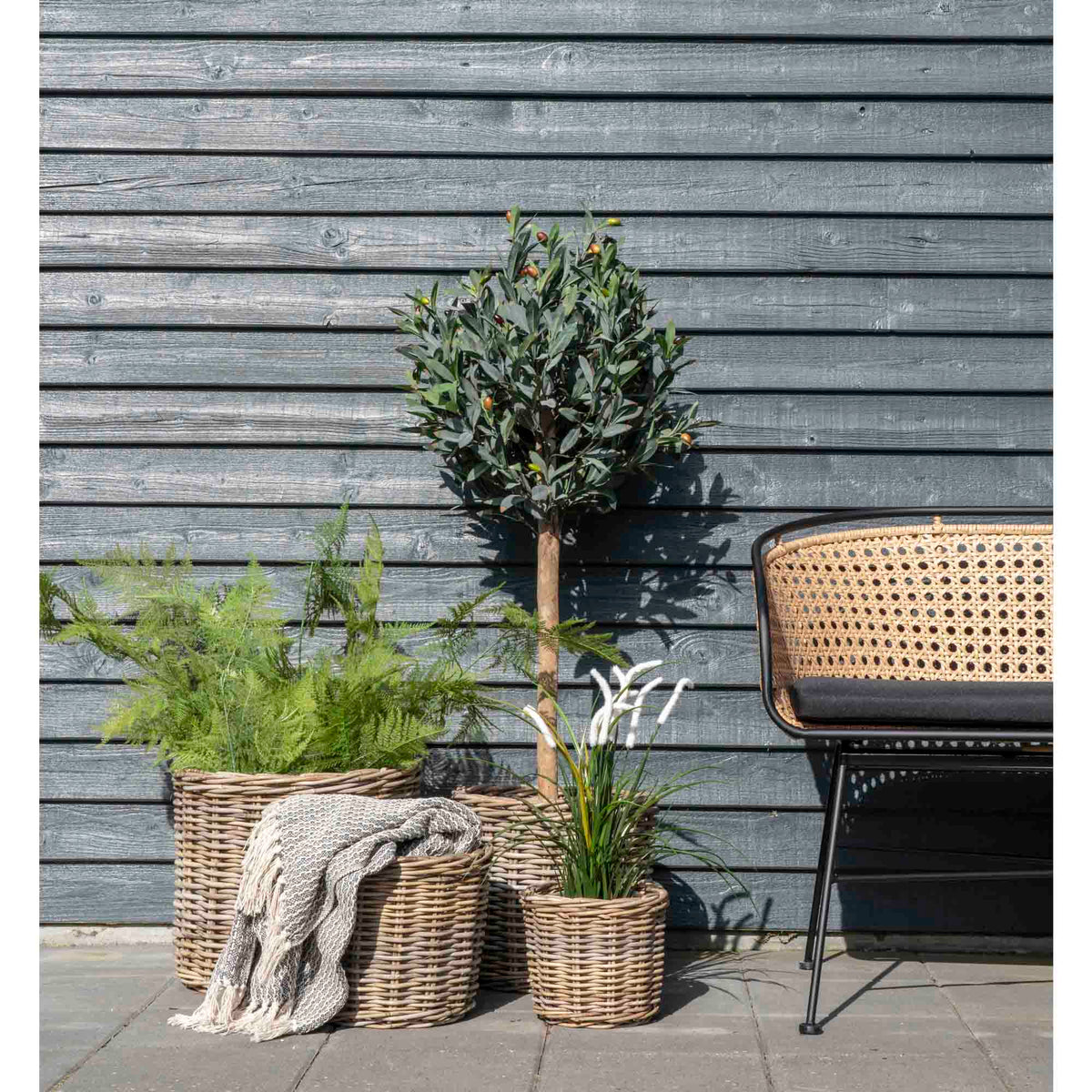 Bogor Baskets - Baskets, rattan, natural, set of 4