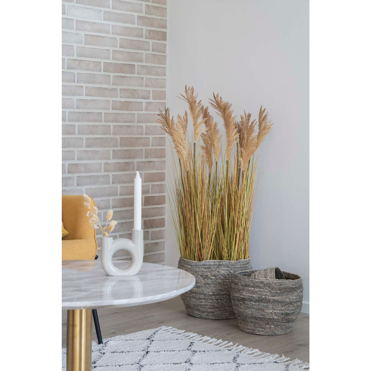 Tivoli Körbe – Körbe, Maisblätter, grau, 3er-Set
