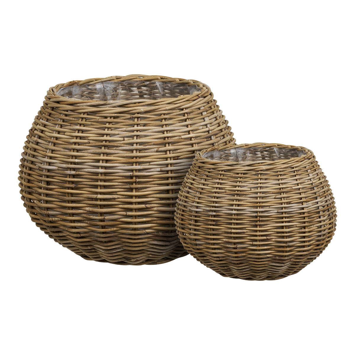Melaka Basket - Basket, rattan frame, natural, set of 2