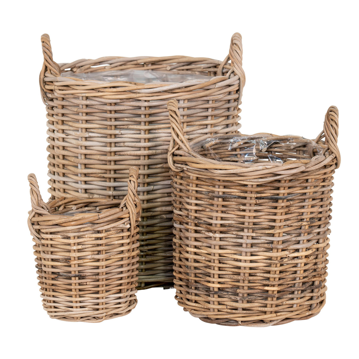 Sema Baskets - Baskets, Kubu Rattan, Natural, Set of 3