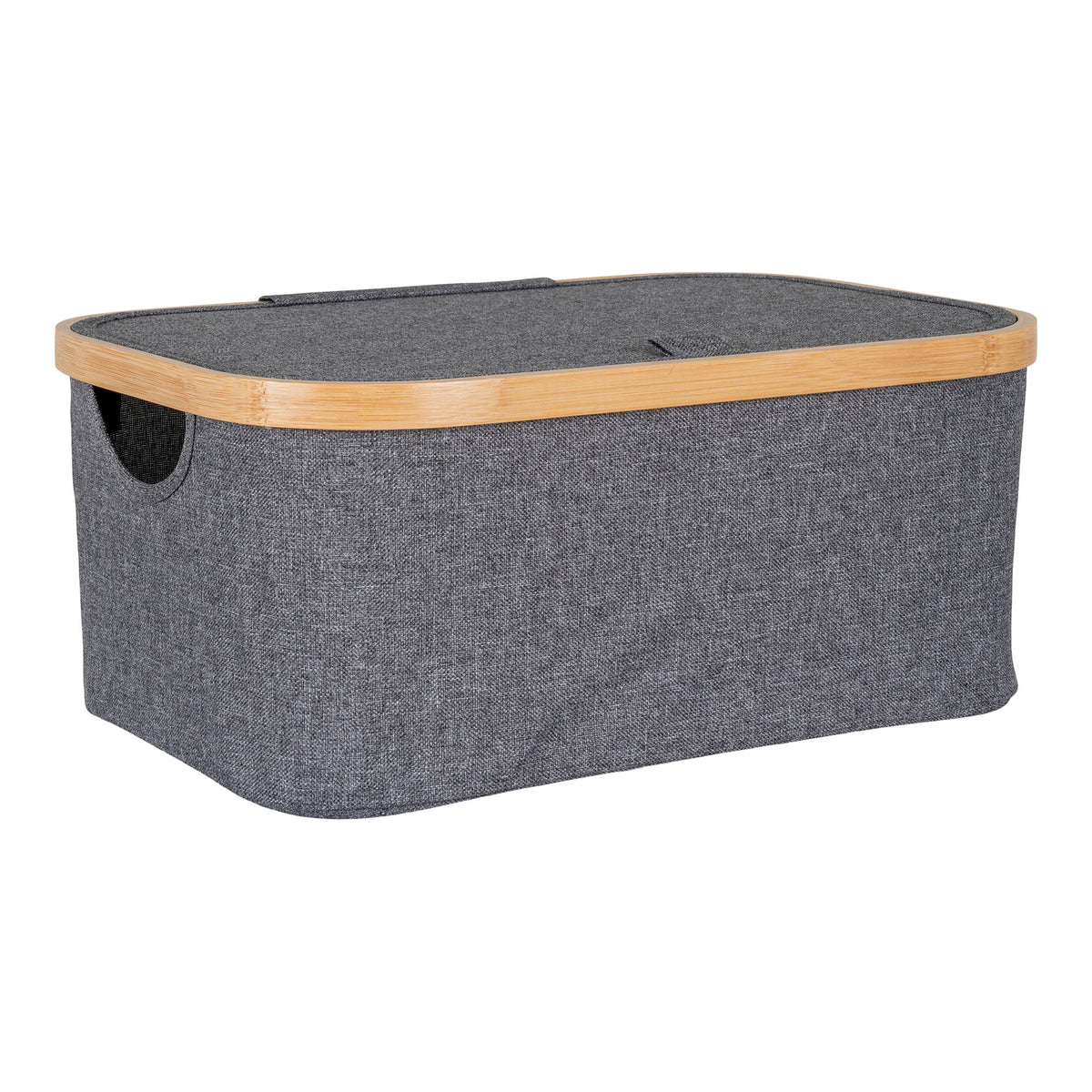 Dark grey basket Noto small - 38x26x16 cm