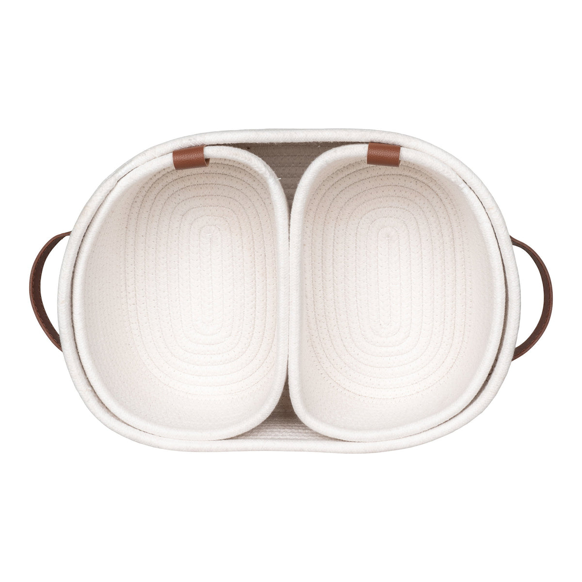 White cotton baskets Jarana - set of 3