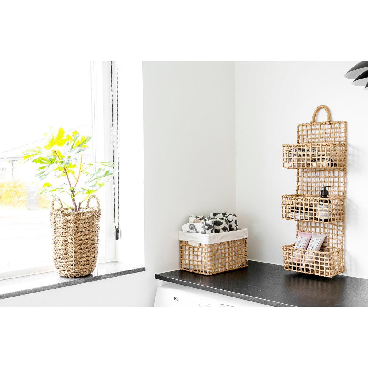 Sines Wall Shelf - Wall shelf, paper, natural 25x15x70 cm