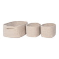 Beige Cotton Baskets Teixo - set of 3