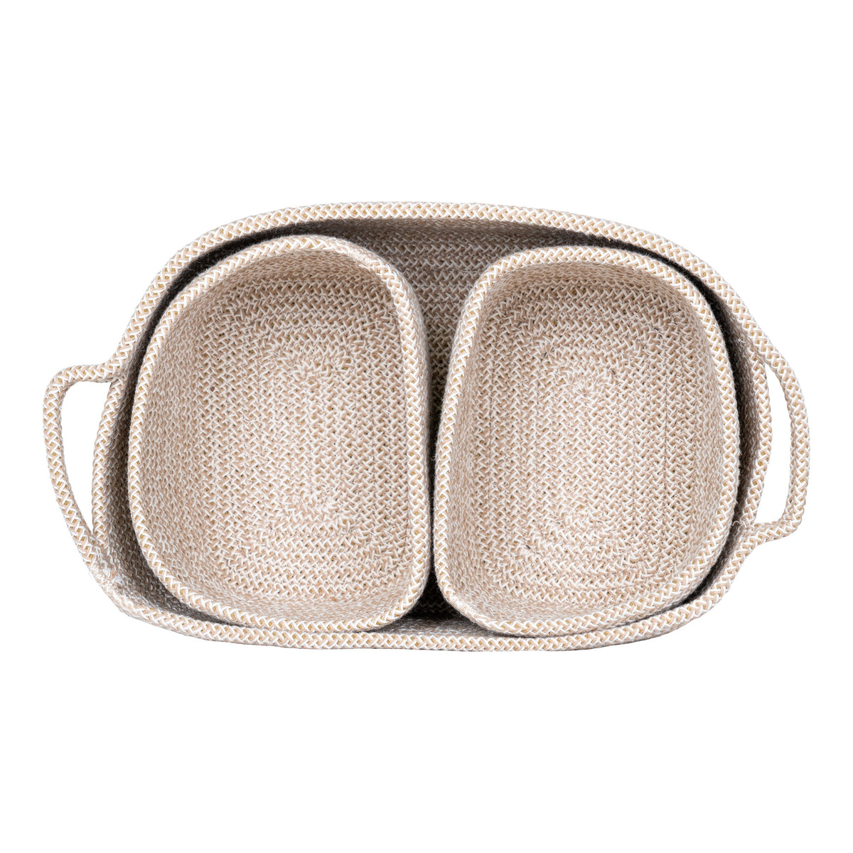 Beige Cotton Baskets Teixo - set of 3
