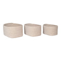 Beige Cadima Cotton Baskets - Set of 3