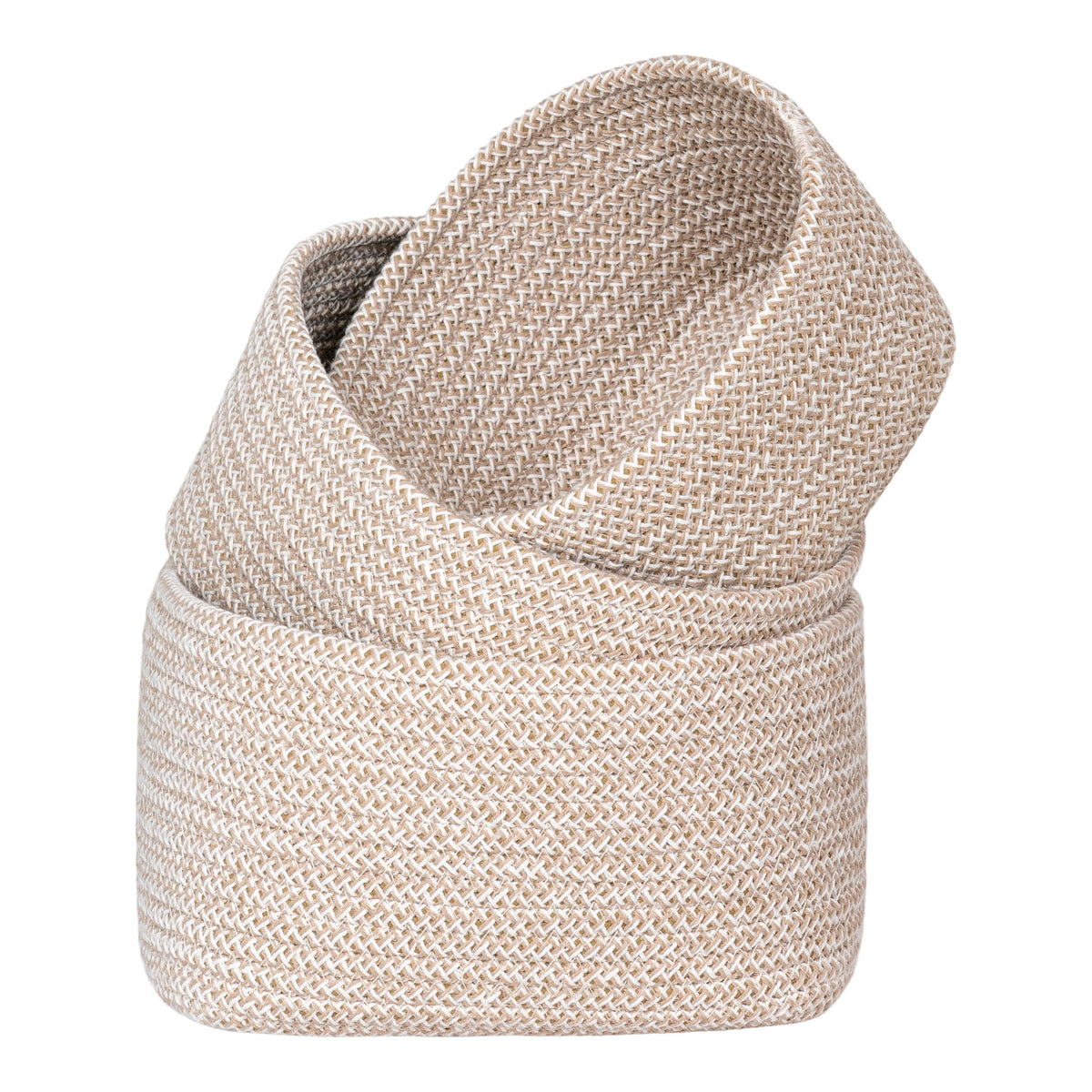 Beige Cadima Cotton Baskets - Set of 3