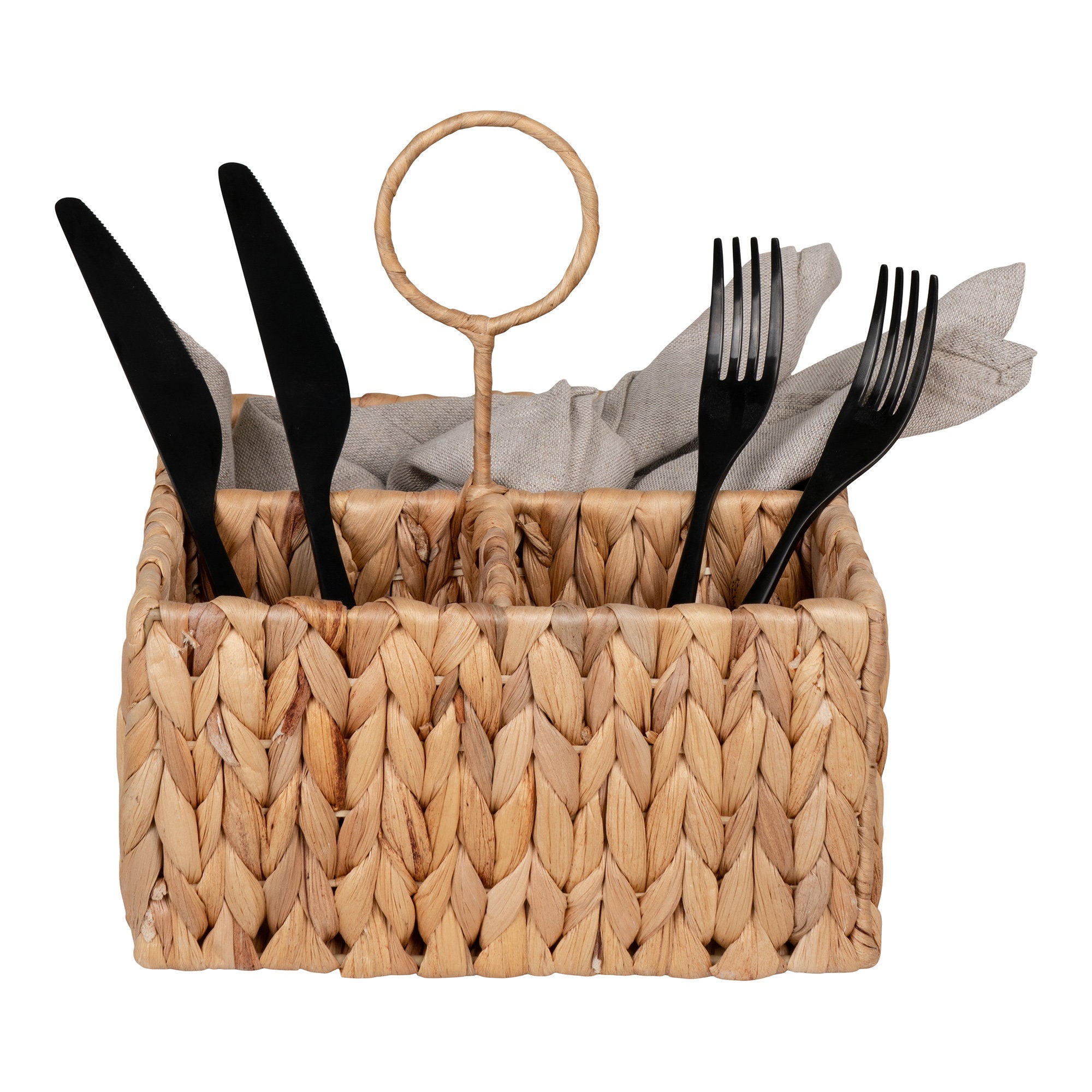 Pleiku Opbergbox - Waterhyacint, naturel 20x20x22 cm