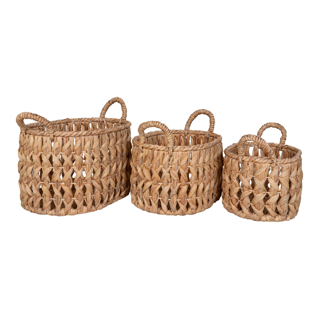 Balerma Körbe - Körbe, Wasserhyazinthe, natur, 3er Set