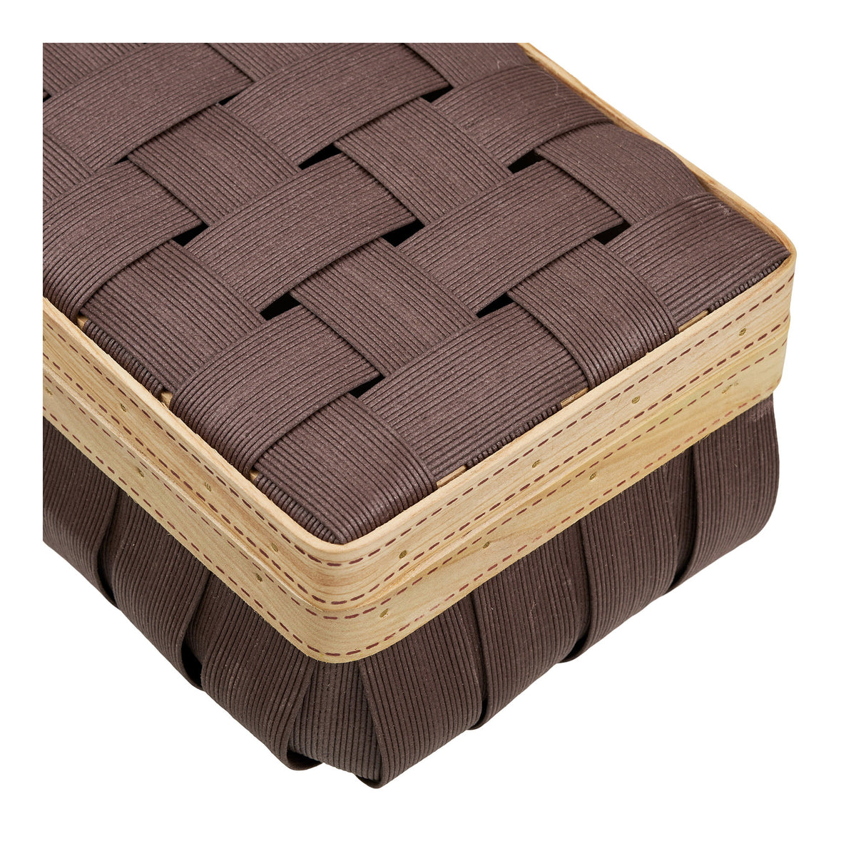 Medan baskets with wood look - brown, set of 2