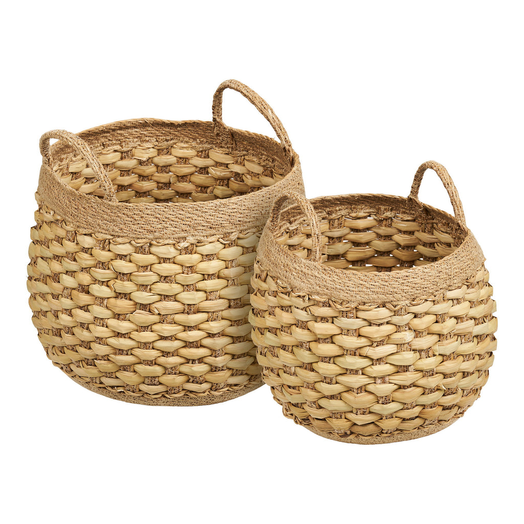 Strahan Baskets - Baskets, seagrass/water hyacinth, natural, set of 2
