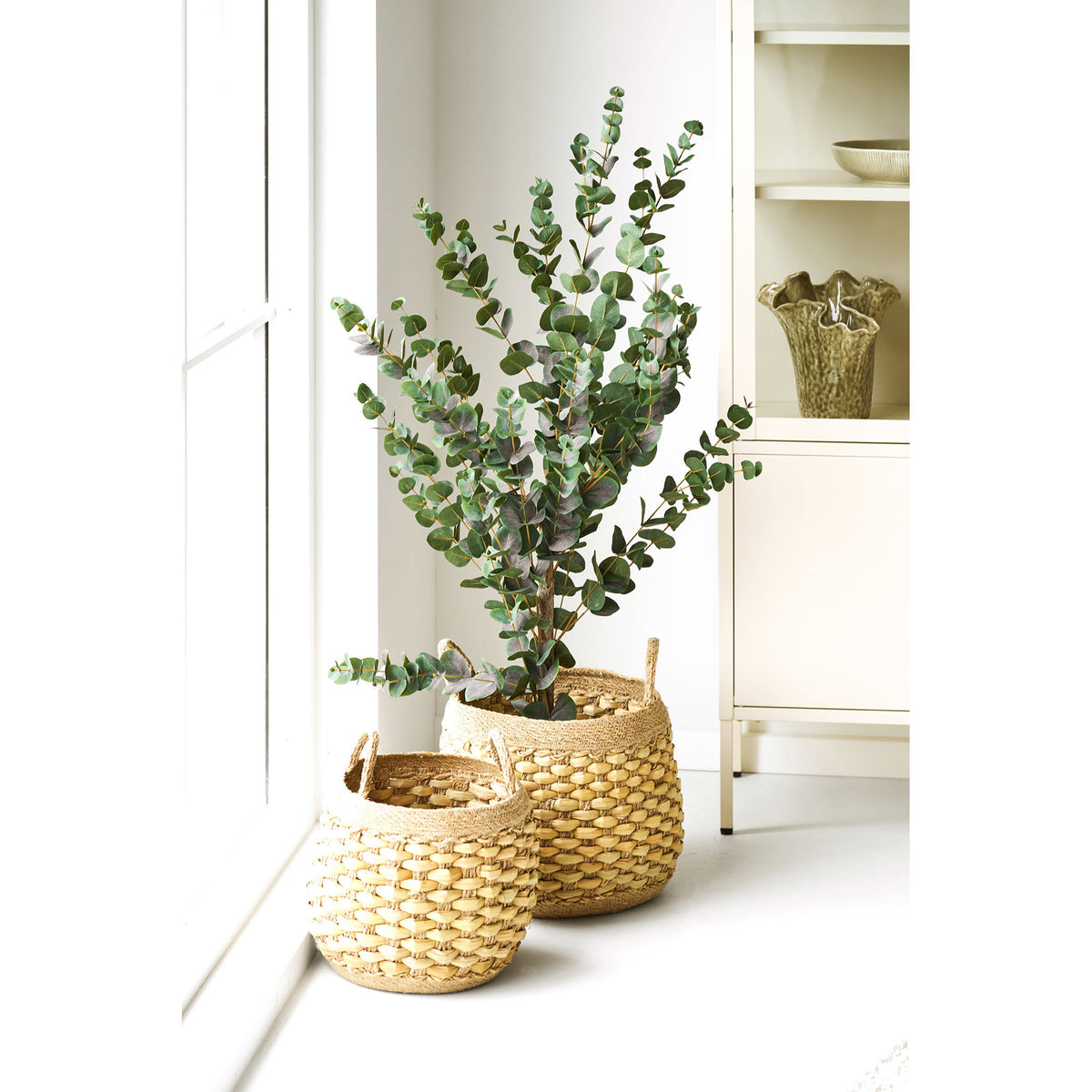 Strahan Baskets - Baskets, seagrass/water hyacinth, natural, set of 2