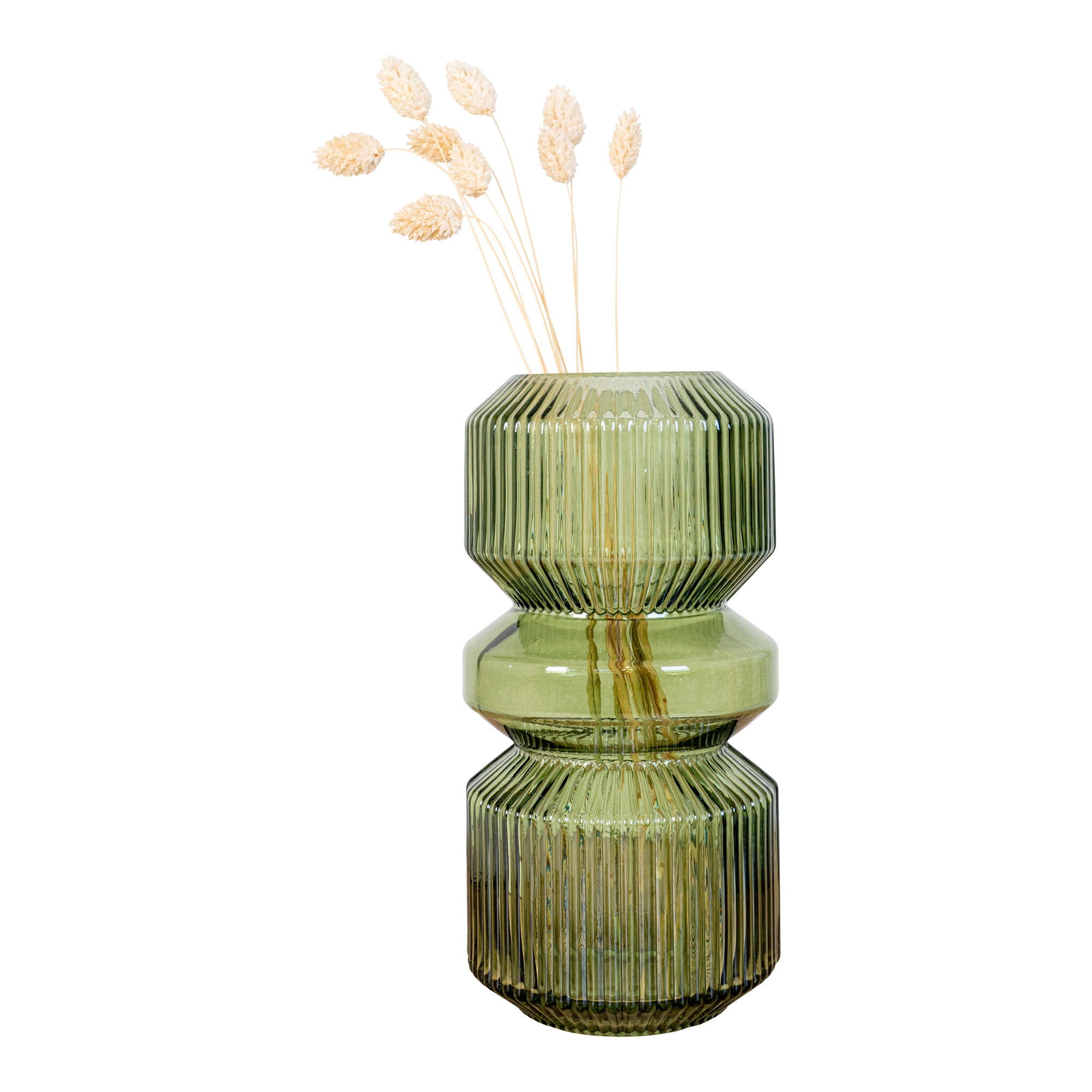Vaas - Glas, groen Ø12x25 cm