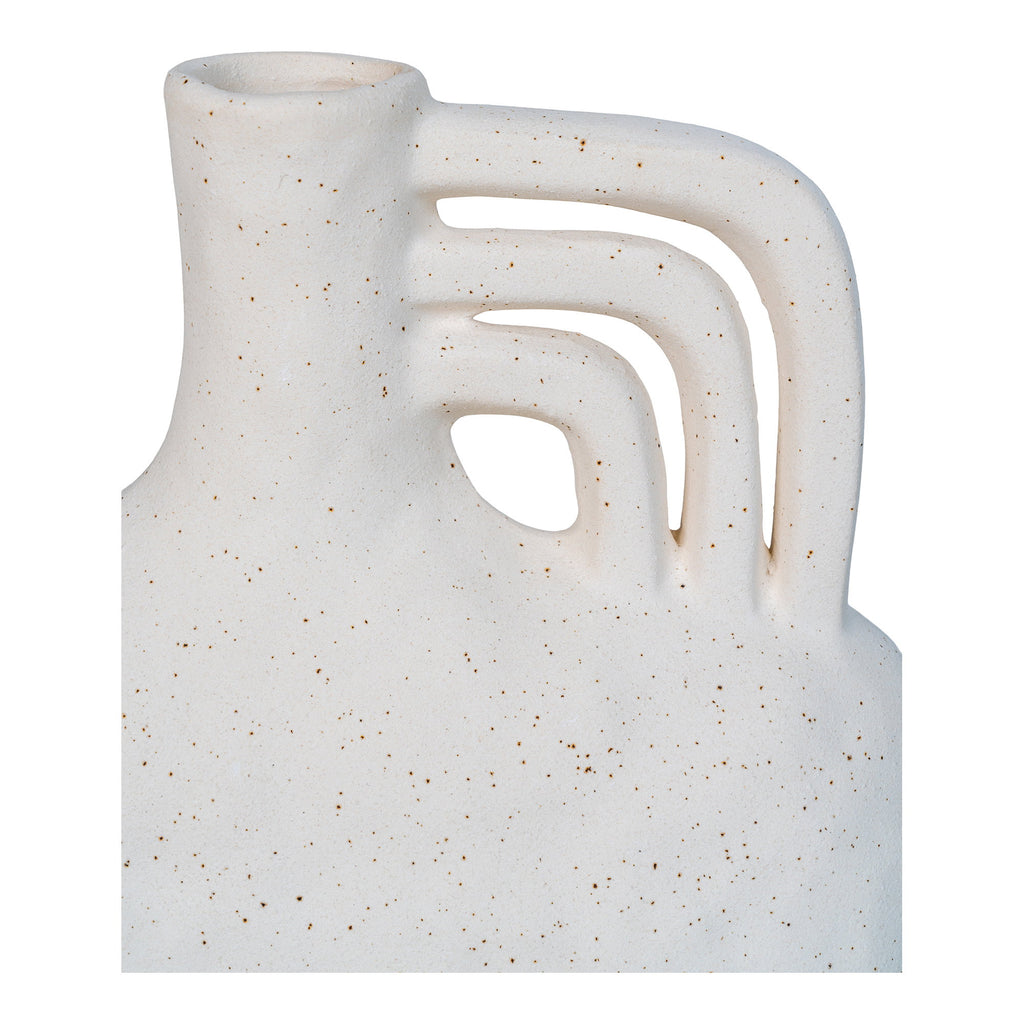 Vaas - Keramiek, beige 18,5x8x19,5 cm