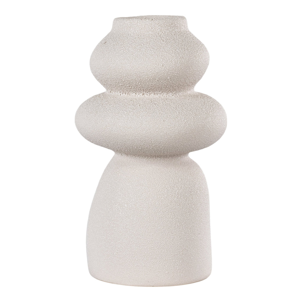 Vaas - Keramiek, beige Ø14,5x26,5 cm