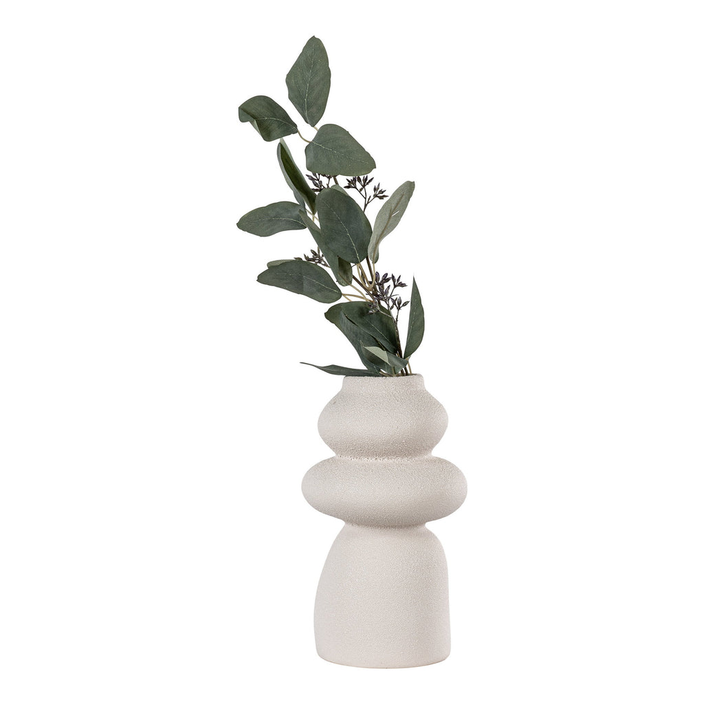 Vaas - Keramiek, beige Ø14,5x26,5 cm