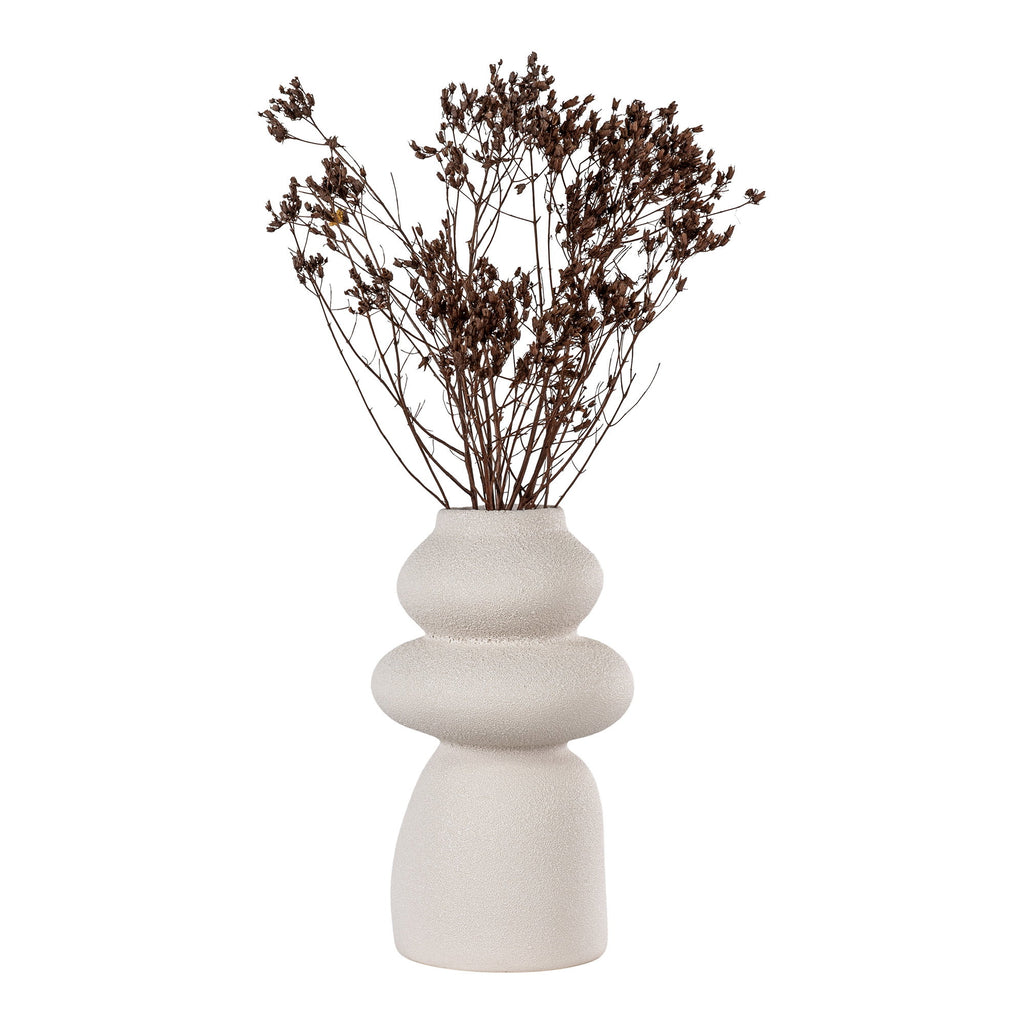 Vaas - Keramiek, beige Ø14,5x26,5 cm