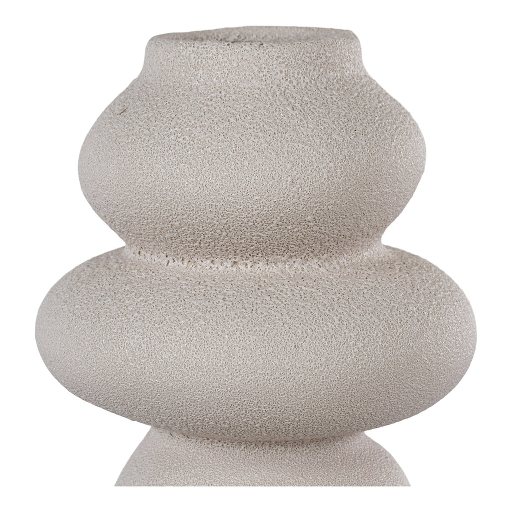 Vaas - Keramiek, beige Ø14,5x26,5 cm