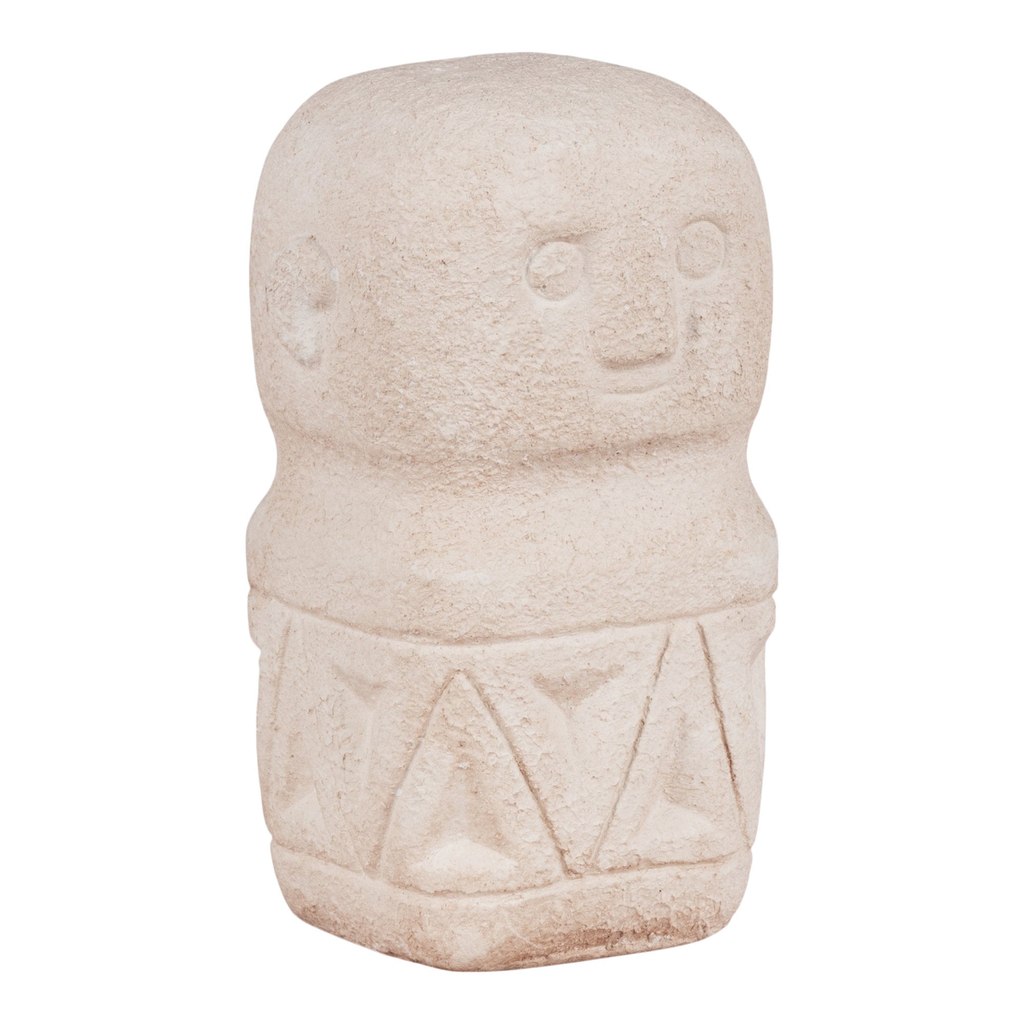 Decorative object - Cement, beige 5.5x5.5x10 cm