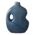 Vaas - Keramiek, blauw 18,5x9,5x24,5 cm