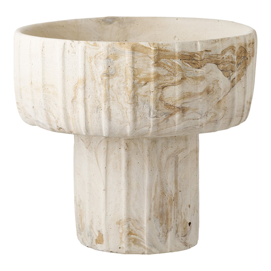 Vaas - Cement, bruin/beige Ø20,5x18,5 cm