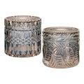 Jars - Glass, smoked colour (set of 2)