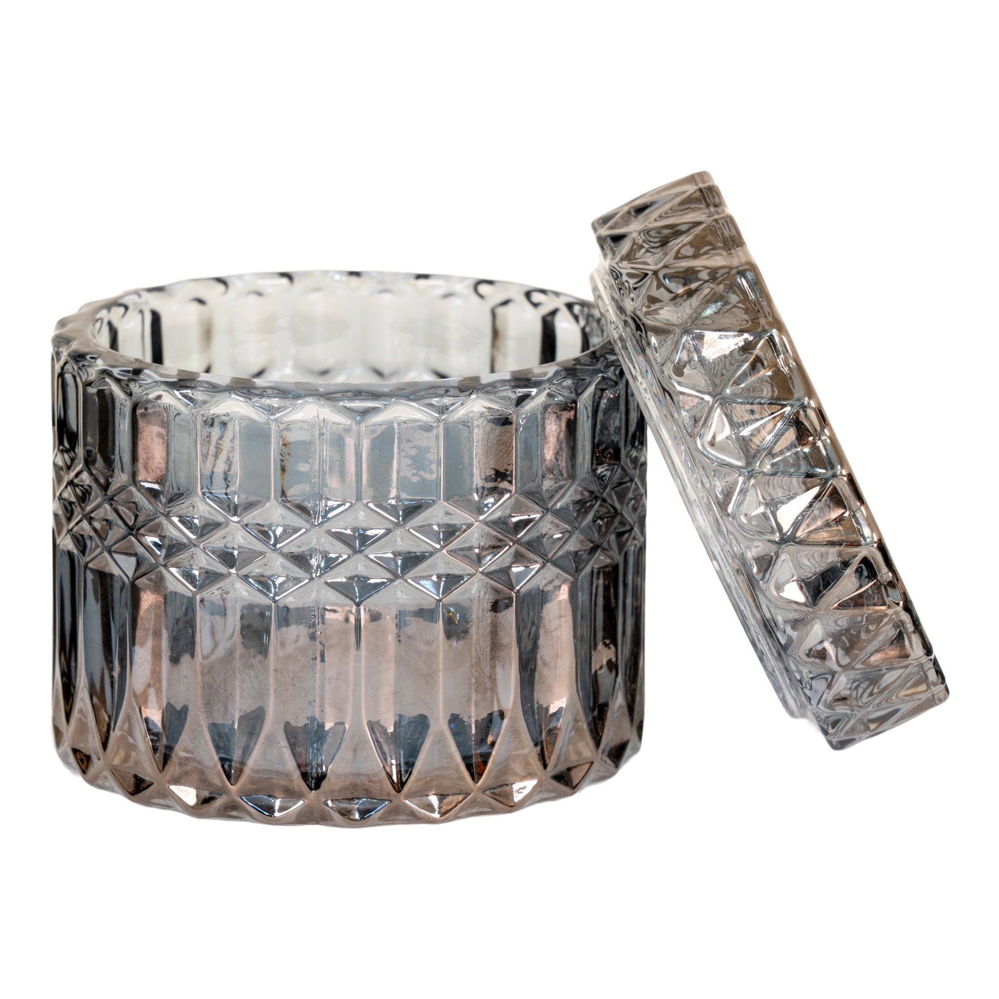 Jars - Glass, smoked colour (set of 2)