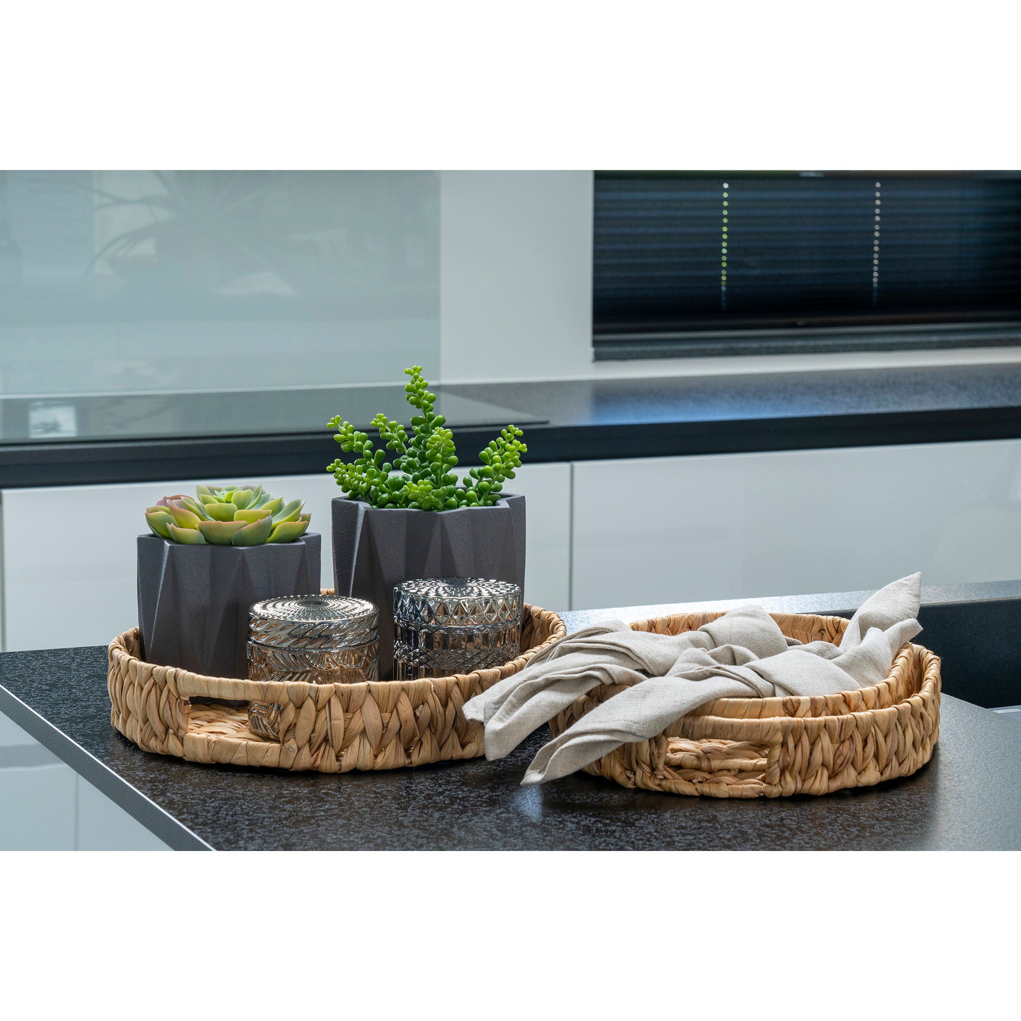 Jars - Glass, smoked colour (set of 2)
