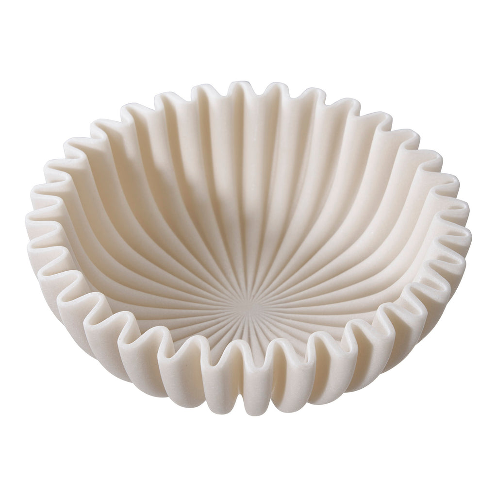 Kom - Polyresin, beige Ø20x6,5 cm
