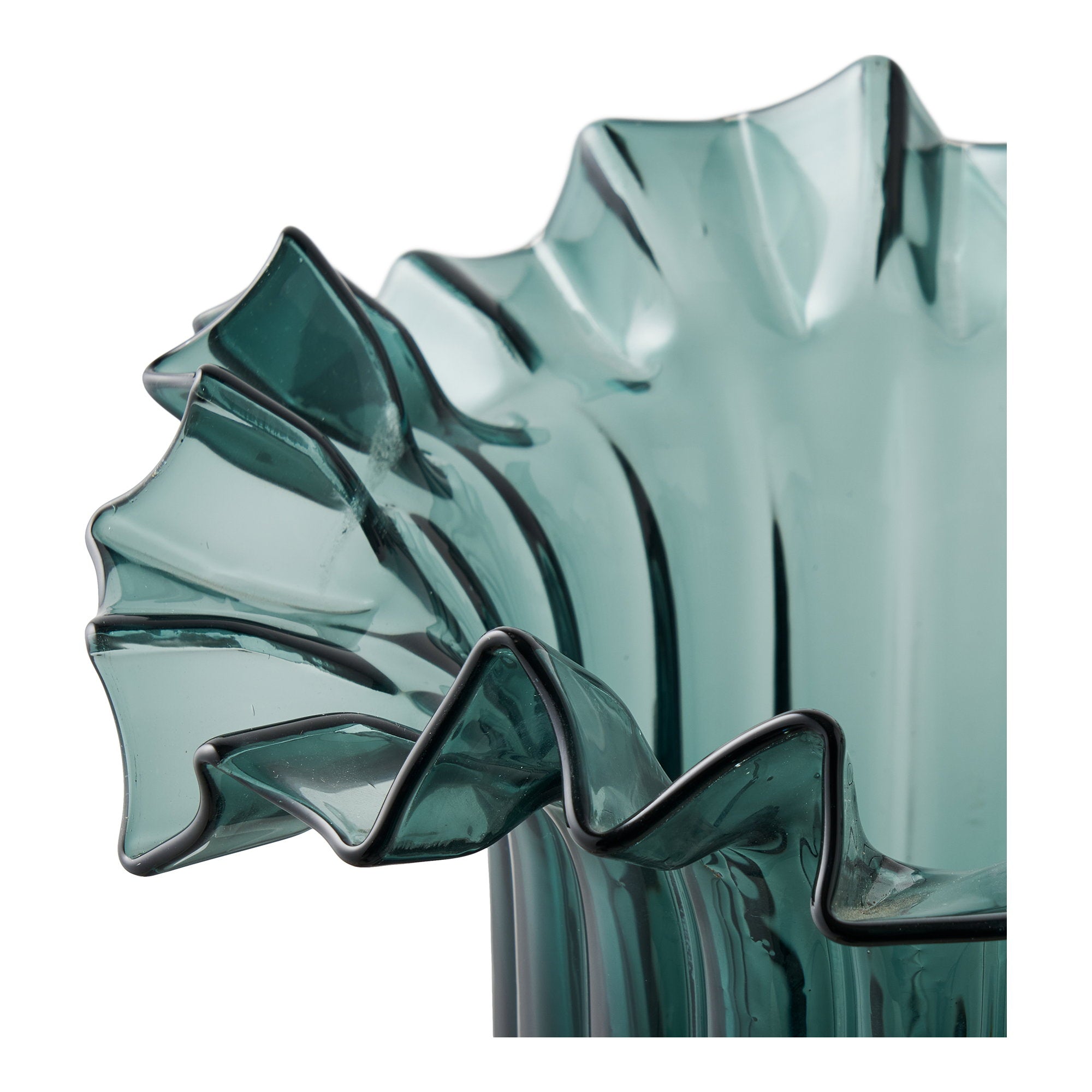 Vaas - Mondgeblazen glas, donkergroen Ø25x30 cm