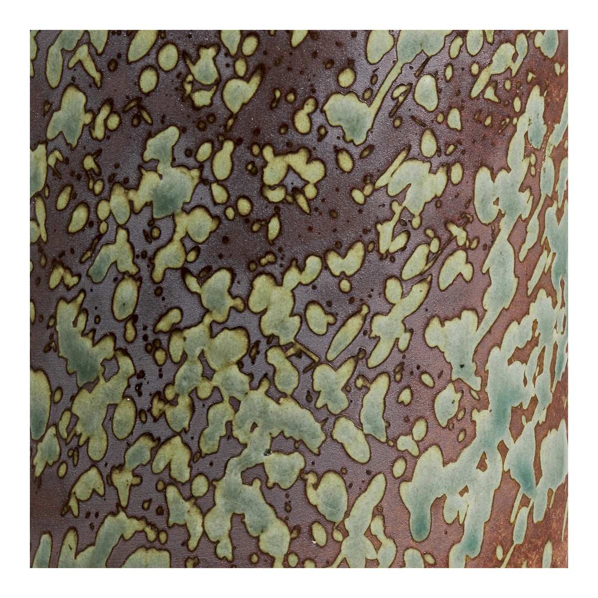 Vase - Vase, ceramic, dark brown/Forest Night green, ø9.5x20 cm