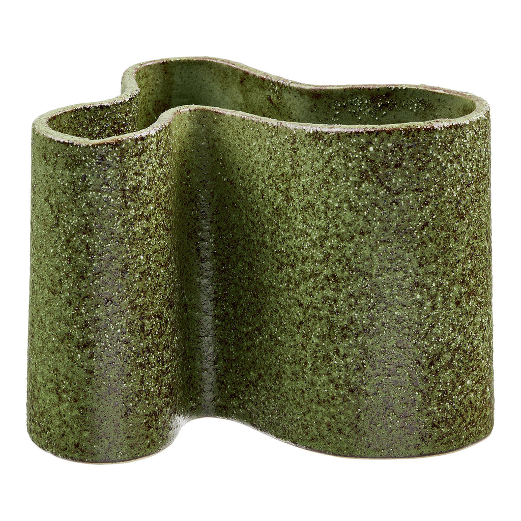 Dark green ceramic vase Forest Night - 14.5x19x14.5 cm