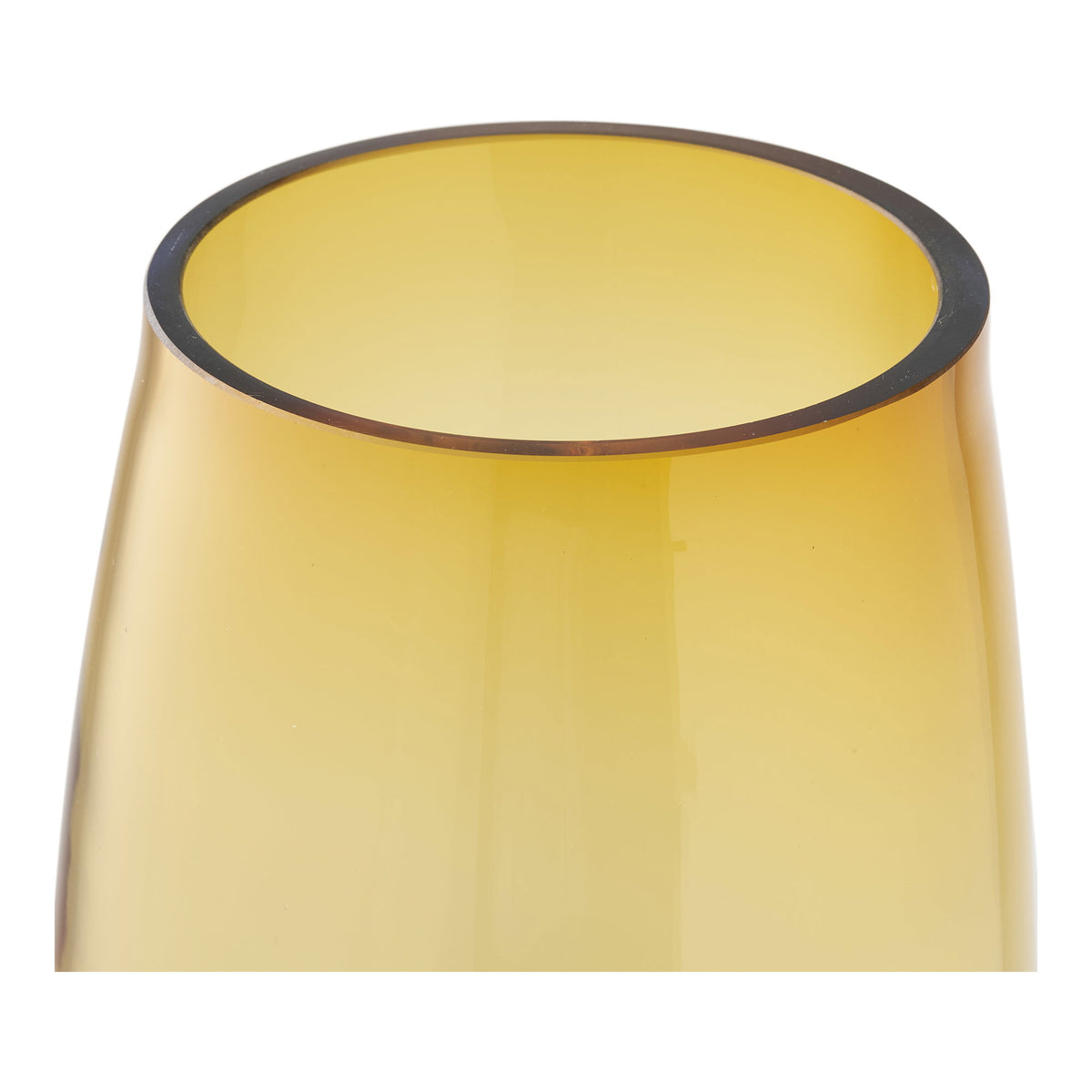 Gold-orange hand-blown glass vase - Ø14x32 cm