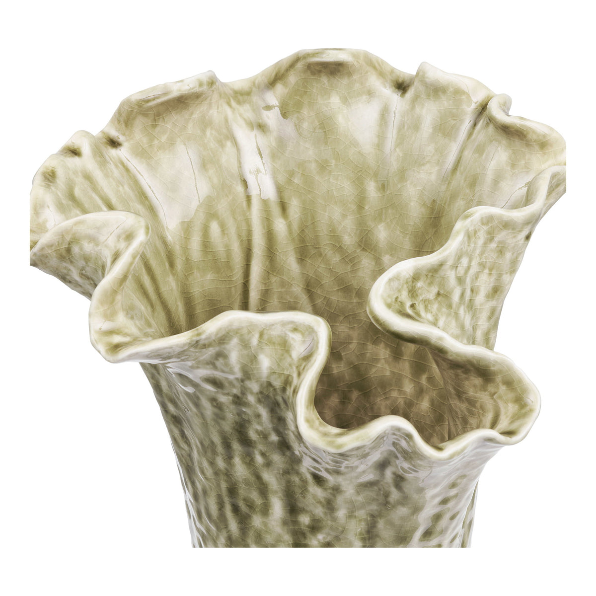 Dark sand ceramic vase - Ø22x23.5 cm