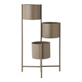 Flowerpot - Flowerpot, steel, brown 22.5x23x75.5 cm
