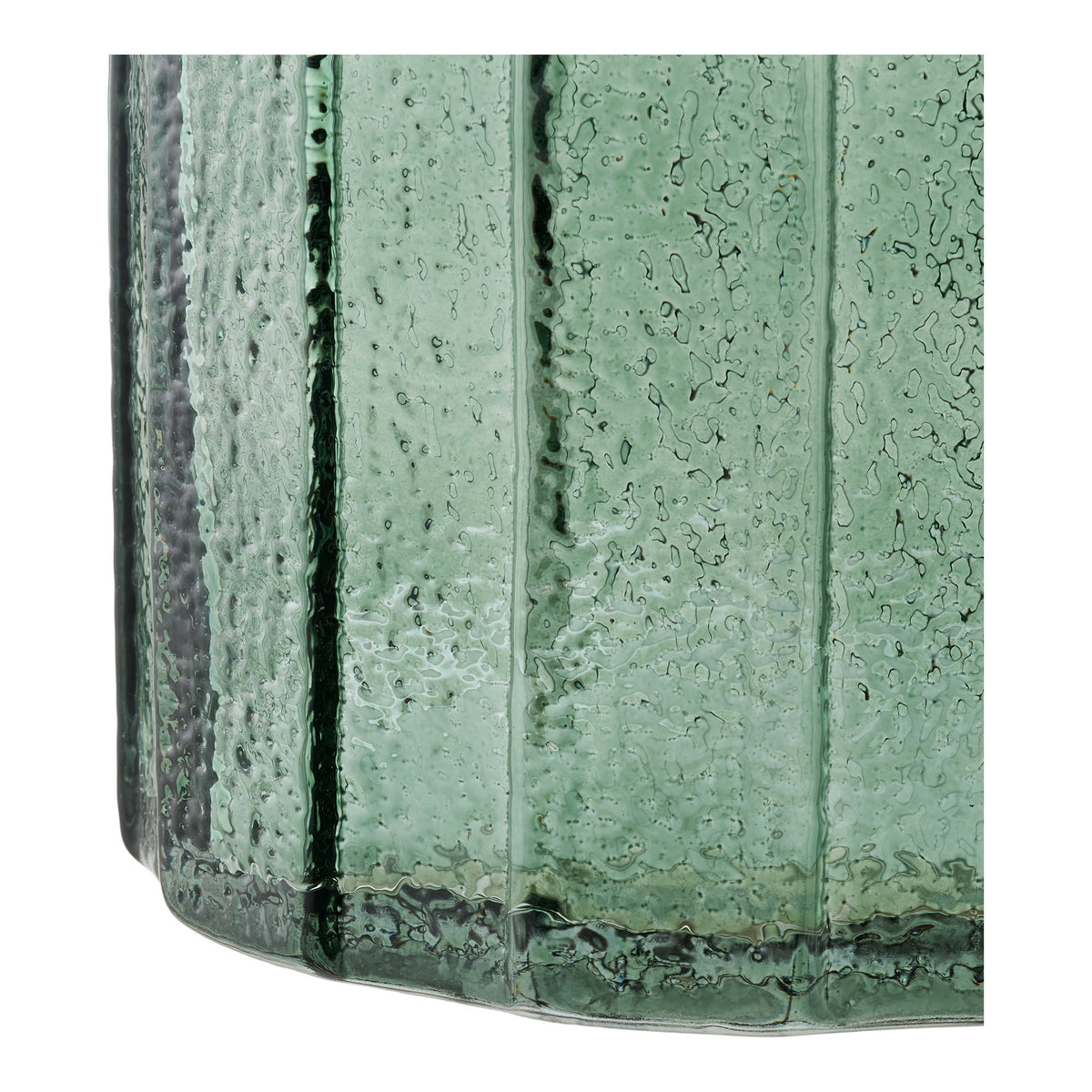 Moss green glass flower pot - Ø15x15 cm