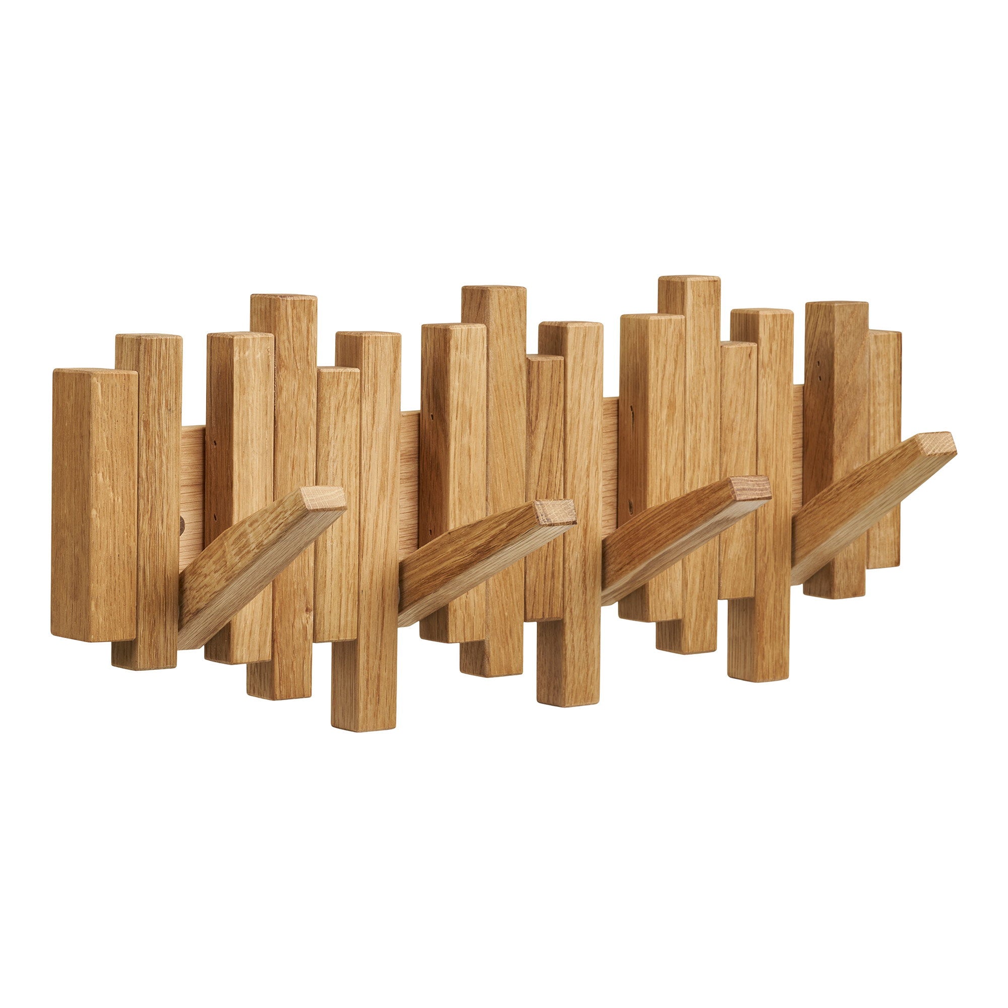 Caltra Kapstok - Eikenhout, naturel 3x40x18 cm