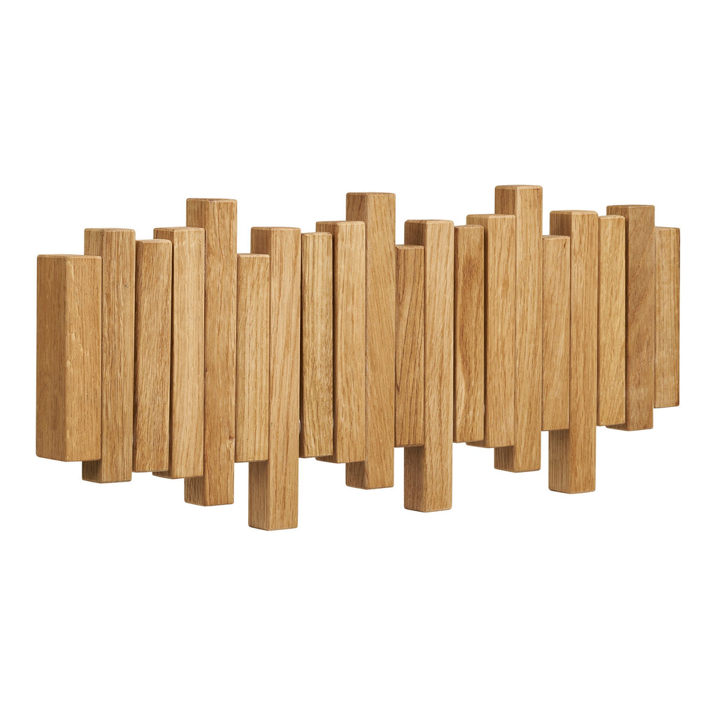 Caltra Kapstok - Eikenhout, naturel 3x40x18 cm
