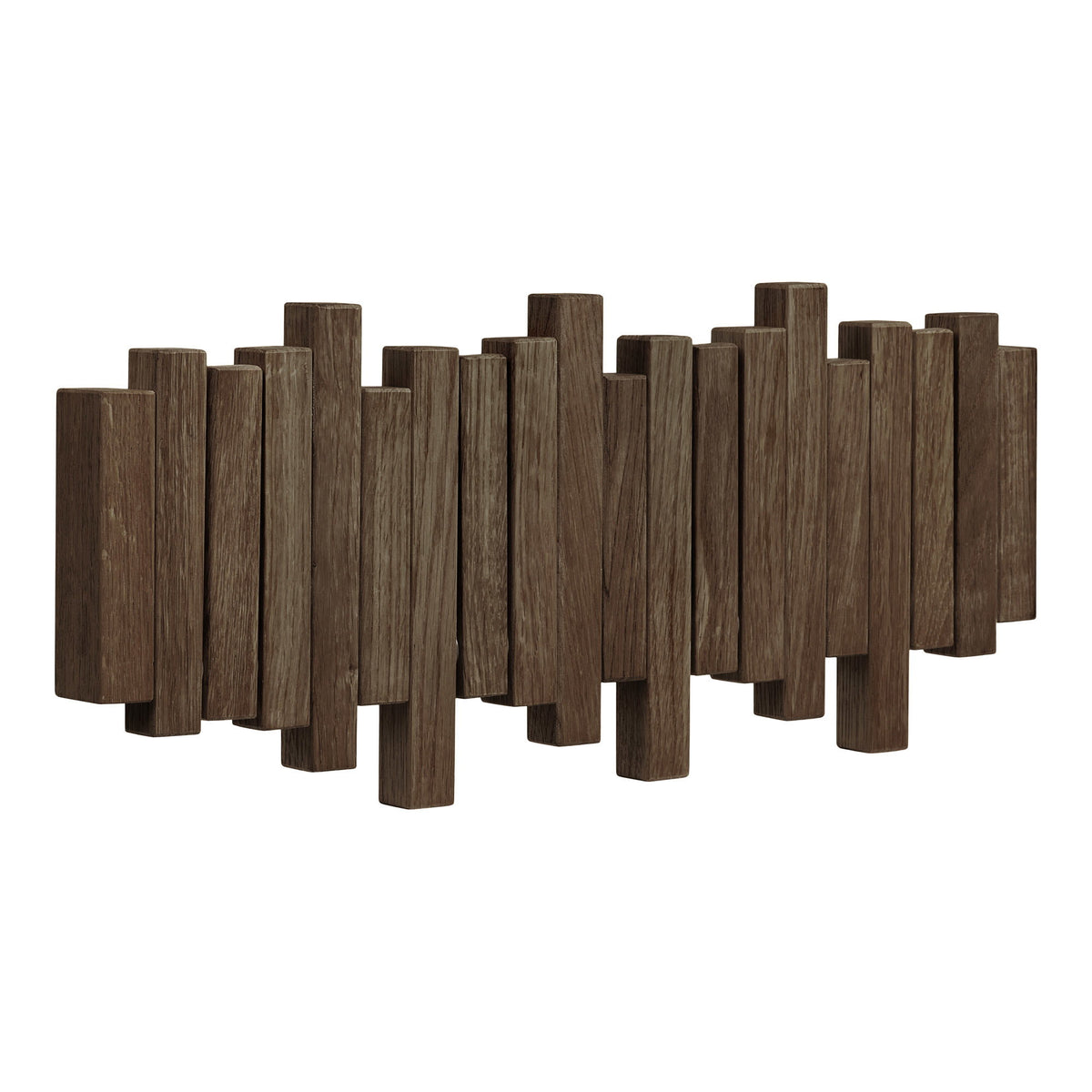 Caltra Coat Rack - Coat rack, oak wood, dark brown 40x18 cm