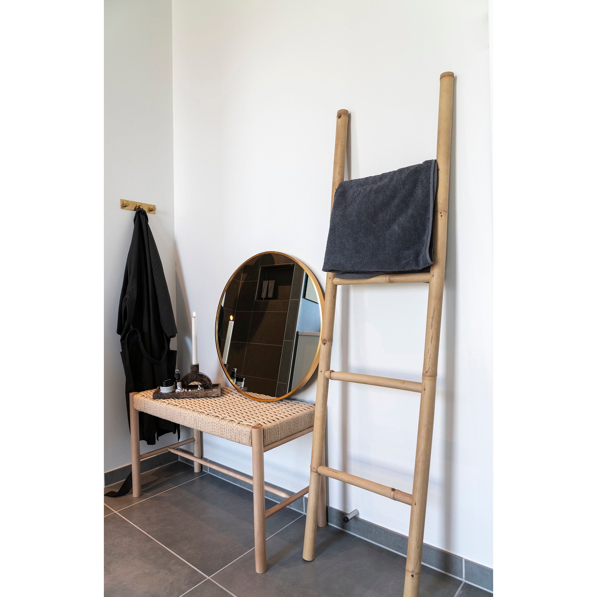 Decoratieve Ladder - Teakhout, naturel 50x150 cm