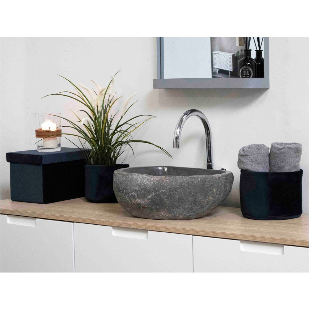 Danube River Stone Sink - River stone, natural 35x40x15 cm