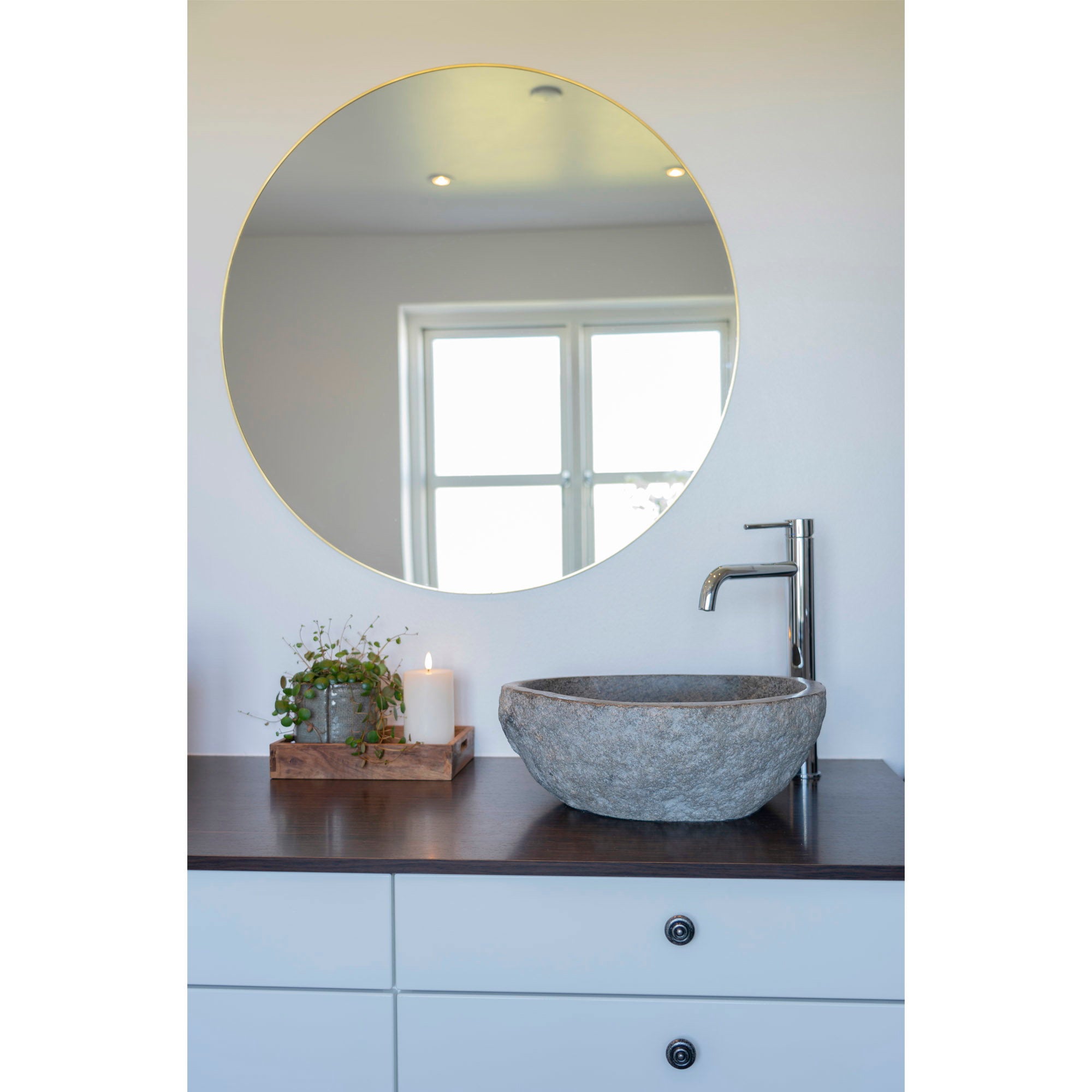 Danube River Stone Sink - River stone, natural 35x40x15 cm
