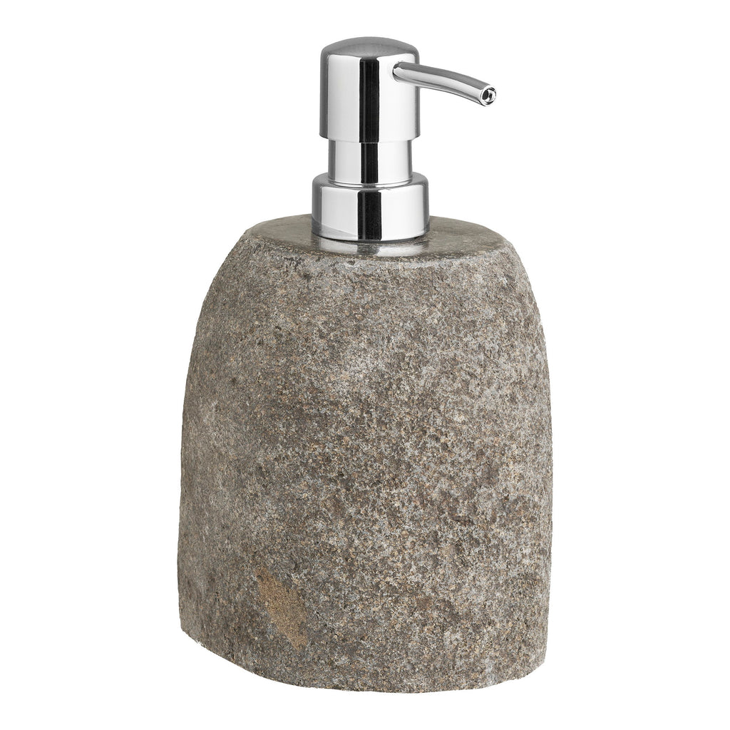 Gara Soap Dispenser - River Stone, natural 11x8x18 cm