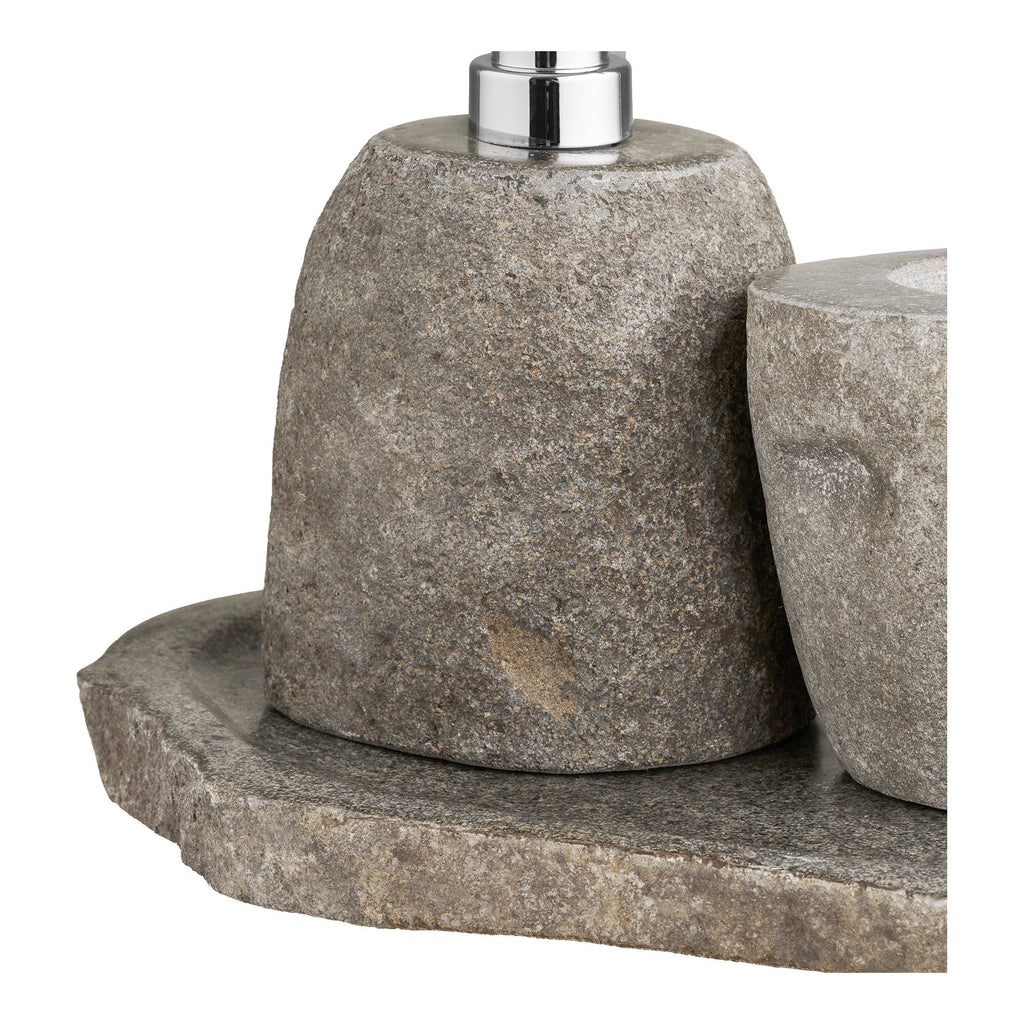 Gara Bathroom Set - Storage Cup, Soap Dispenser, and Tray