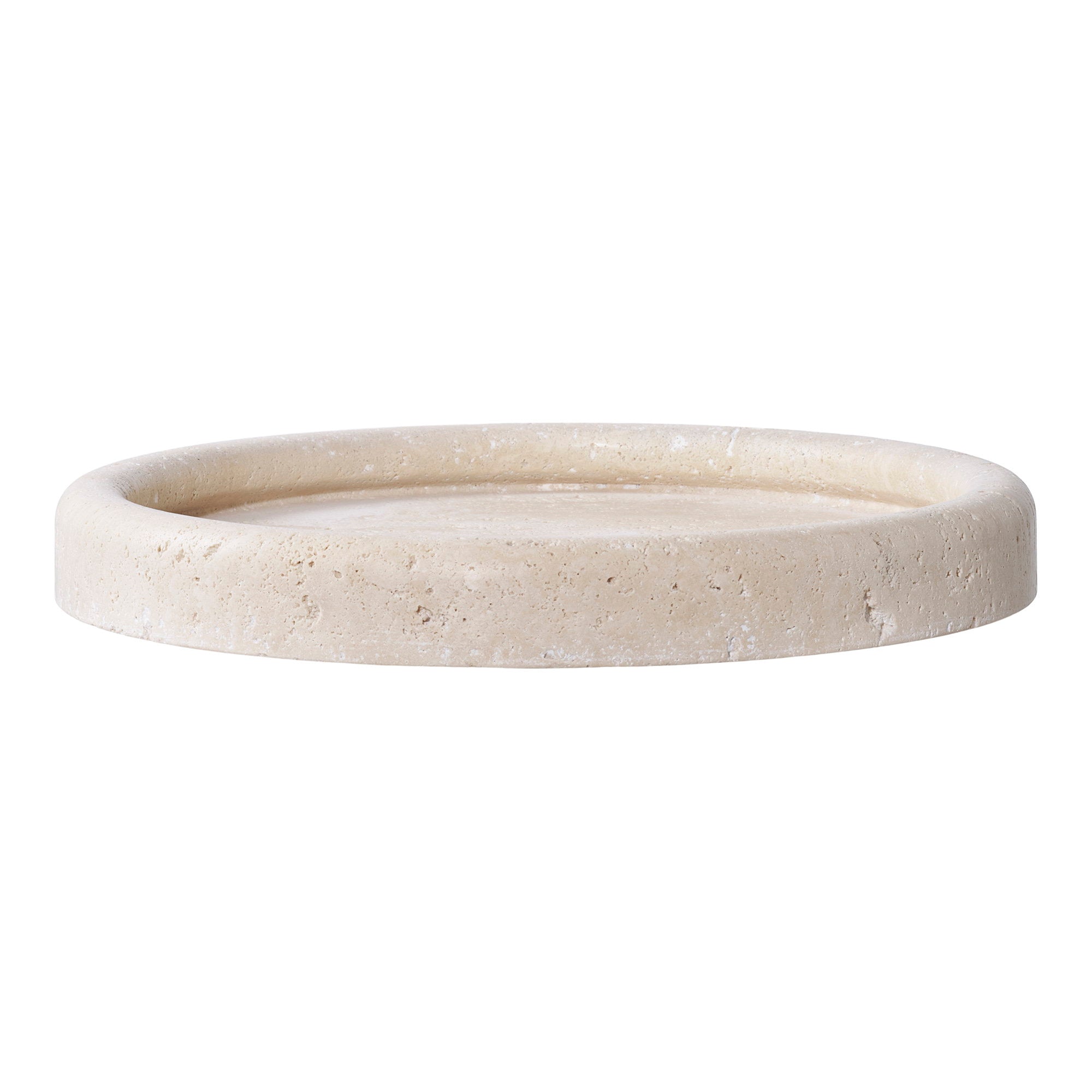 Dienblad - Travertin, naturel Ø25,5 cm