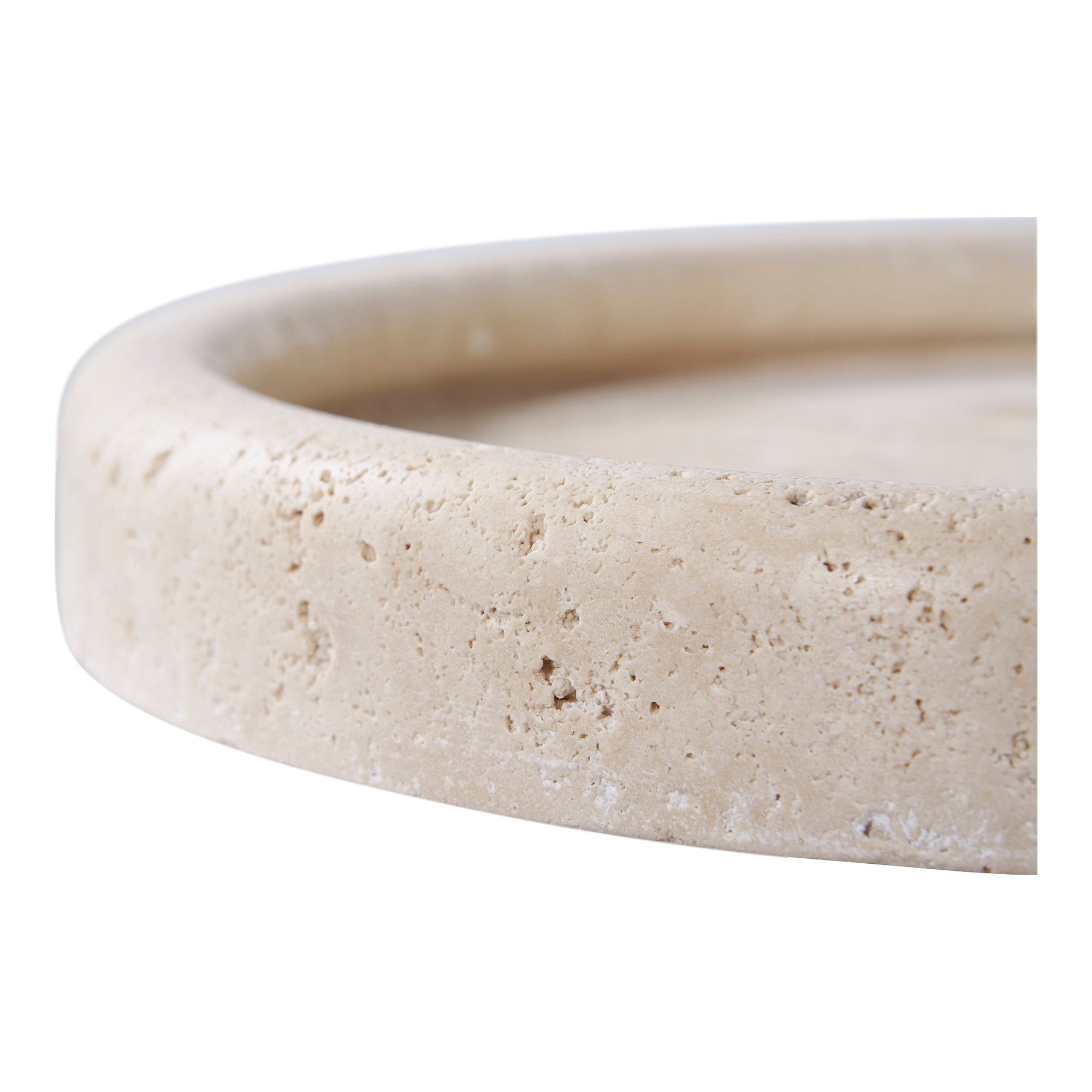 Dienblad - Travertin, naturel Ø25,5 cm