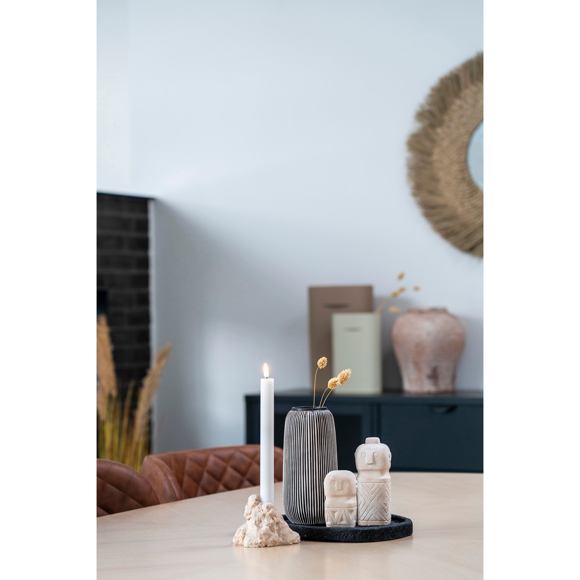 Dienblad - Cement, zwart 26,5x26x2 cm