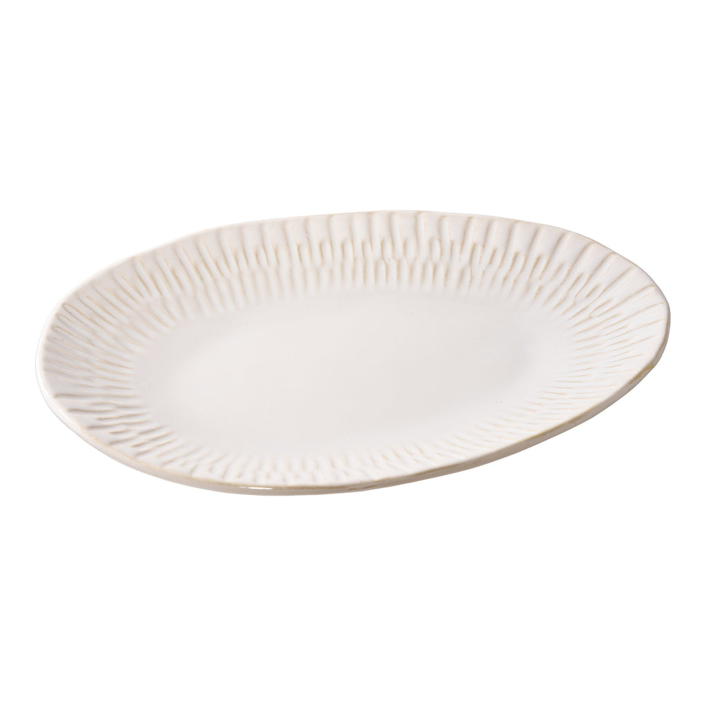 Dienblad - Keramiek, wit 30,5x20,3x3,8 cm