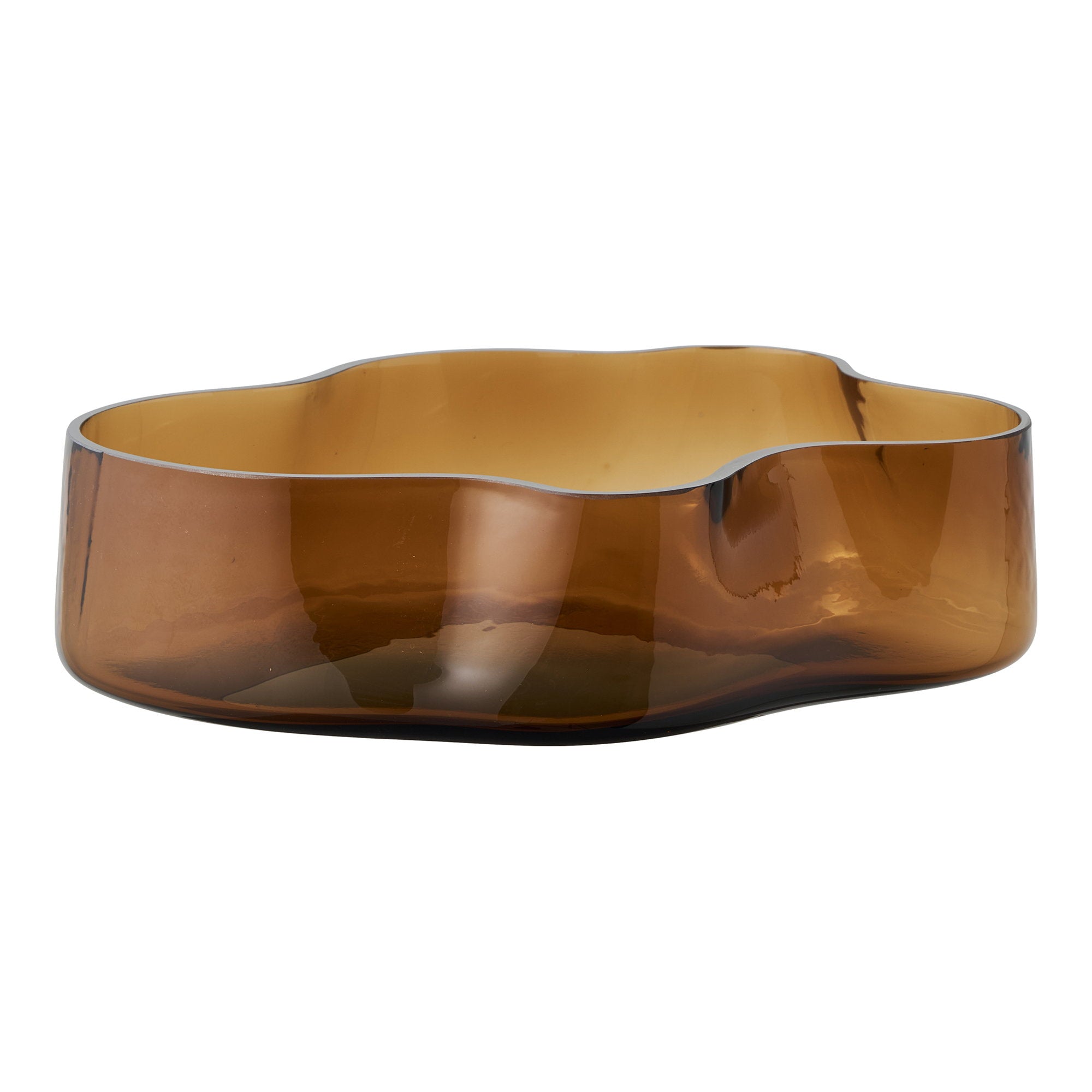 Dienblad - Glas, gerookt bruin 29,5x24x7 cm