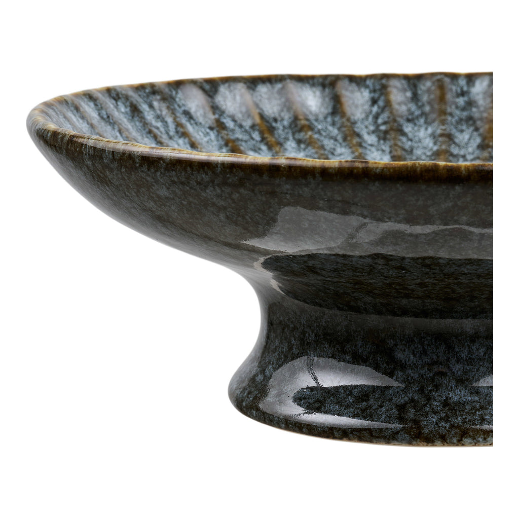 Key Largo blue ceramic tray - Ø20.5x7 cm